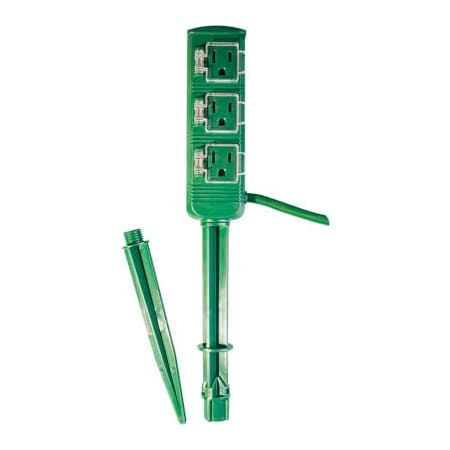 Gogreen SJTW Extension Cord, 16 AWG, Outdoor, 16/3, 3 Outlets, Green, 8 ft GG-36004